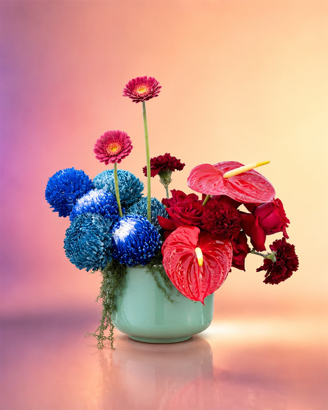 Crimson & Blue Bloom