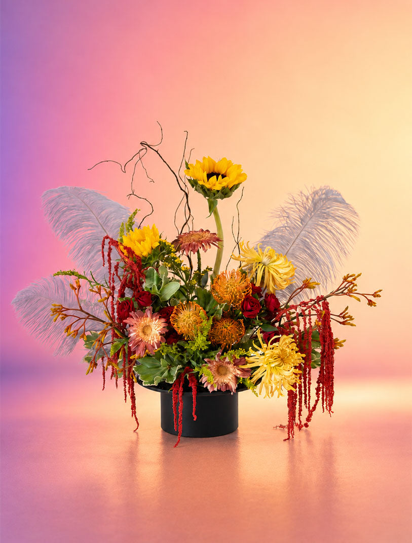 Golden Ember Floral Arrangement