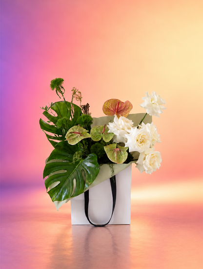 Ivory Elegance Anthurium & Rose