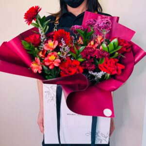 Crimson Passion Hand Bouquet