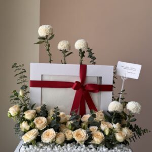 Ivory Grace – Elegant Gift Box Arrangement